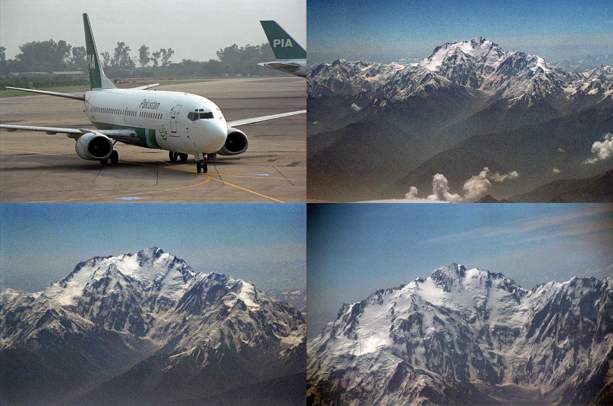 05 Nanga Parbat On Flight From Islamabad To Skardu The adventure begins with the 40-minute flight from Islamabad to Skardu. We'll be flying at a planned altitude of 8,000 metres the captain said. Perfect I thought, we'll be exactly at the height of Nanga Parbat. The flight starts low key with the stewardesses serving drinks while we bide our time. When the pilot announces Nanga Parbat is immediately ahead on the right, all hell breaks loose. As one, all the tourists, including me, are up in the aisles, craning their necks, running for the cockpit. The sounds of cameras are everywhere.